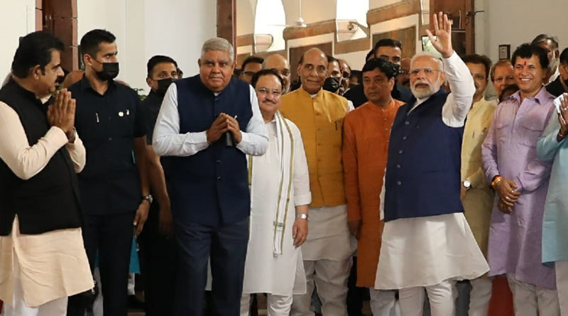 PM Modi welcomes Jagdeep Dhankar to officiate on Rajya Sabha's Chair and praised him | Sangbad Pratidin