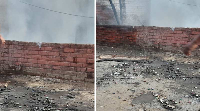 Fire at Panskura police station's godown, civic volunteer dead | Sangbad Pratidin
