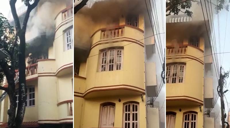 Fire breaks out into a factory of speaker near Garia Station, seven fire tenders arrest fire | Sangbad Pratidin