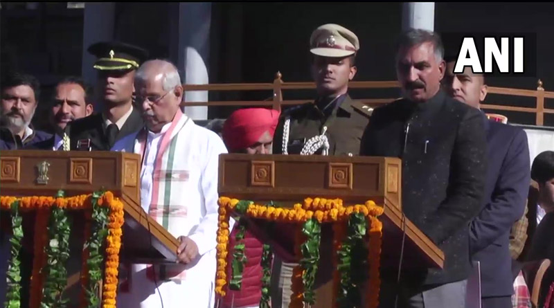 Congress leader Sukhwinder Singh Sukhu takes oath as Himachal Pradesh CM | Sangbad Pratidin
