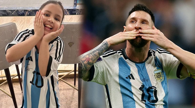 Argentine star Lionel Messi Gifts Signed Jersey To MS Dhoni's Daughter Ziva | Sangbad Pratidin