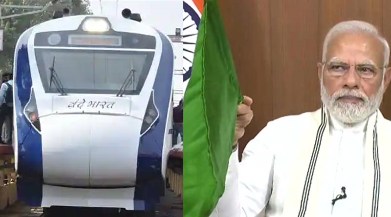 Narendra Modi recites Tagore poem during inauguration of Vande Bharat Express | Sangbad Pratidin