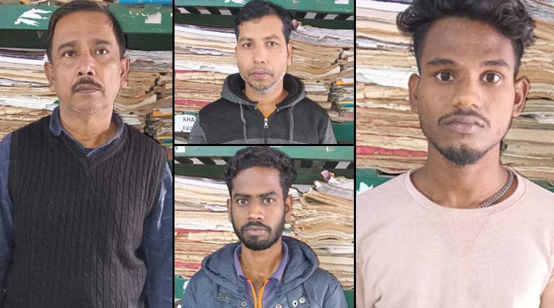 4 arrested from Howrah for stealing sandal wood । Sangbad Pratidin
