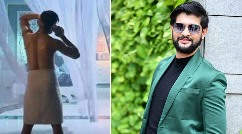 খালি গা, পরনে শুধু সাদা তোয়ালে, রণবীর কাপুরের স্টাইলে এন্ট্রি নিয়ে তাক লাগালেন নীল!