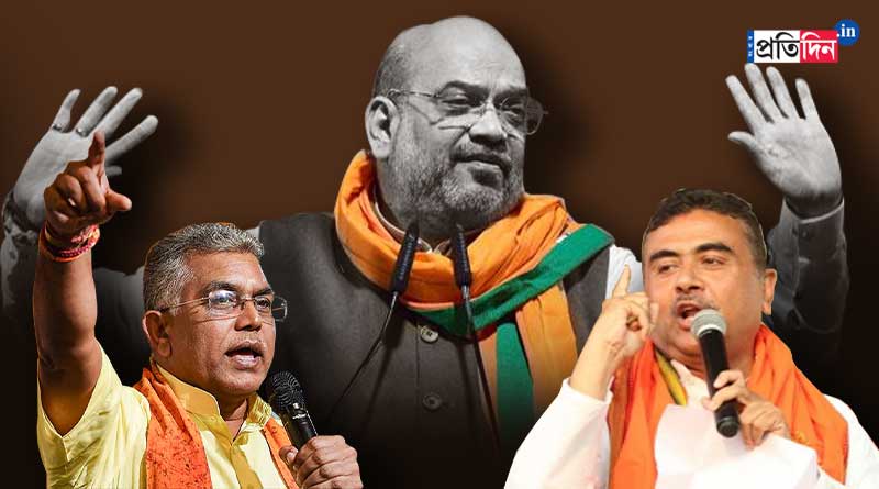 শুভেন্দু-দিলীপ কোন্দলের মাঝেই কলকাতায় আসছেন অমিত শাহ, রাতেই বিজেপি অফিসে বৈঠক