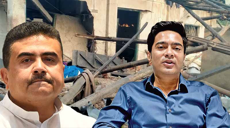 Verbal spat intensifies between TMC's Abhishek Banerjee and BJP's Suvendu Adhikari । Sangbad Pratidin