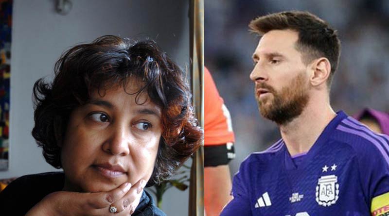I can score from that Penalty Kick, said Taslima Nasrin on Messi's penalty shot against Poland। Sangbad Pratidin