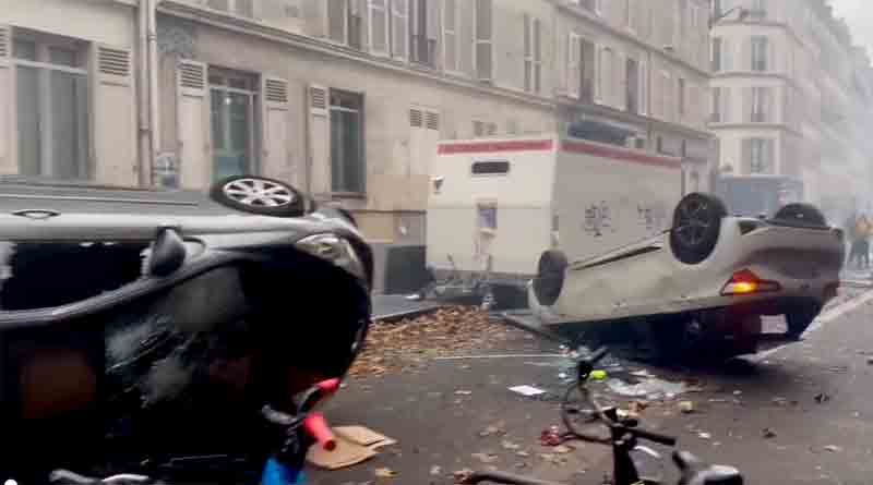 Police, protesters clash for second day after attack on Kurdish in Paris | Sangbad Pratidin