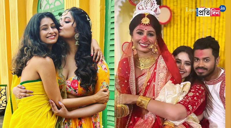 বড়দিনের আবহে জমজমাট বিয়ের আসর, দেখুন দিদির বিয়েতে কীভাবে সাজলেন ঋতাভরী