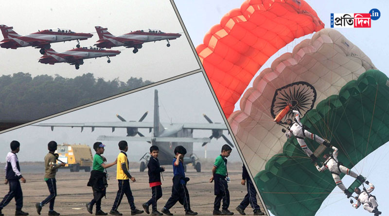 Indian Air Force exhibits weapon at Kalaikunda on friday | Sangbad Pratidin