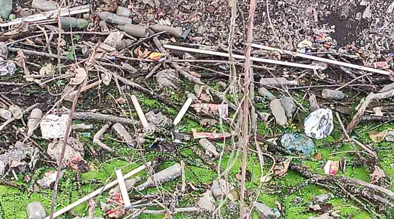 Garbage piled up at B Garden area | Sangbad Pratidin
