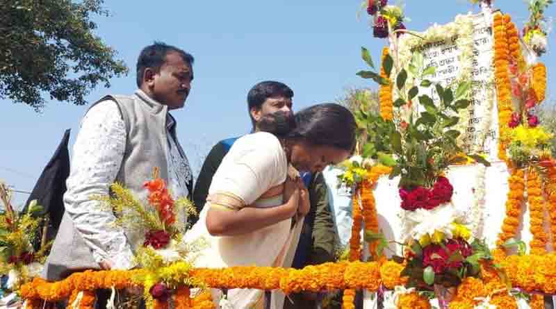 WB Minister Birbaha Hansda pay tribute to Netaji martyr | Sangbad Pratidin