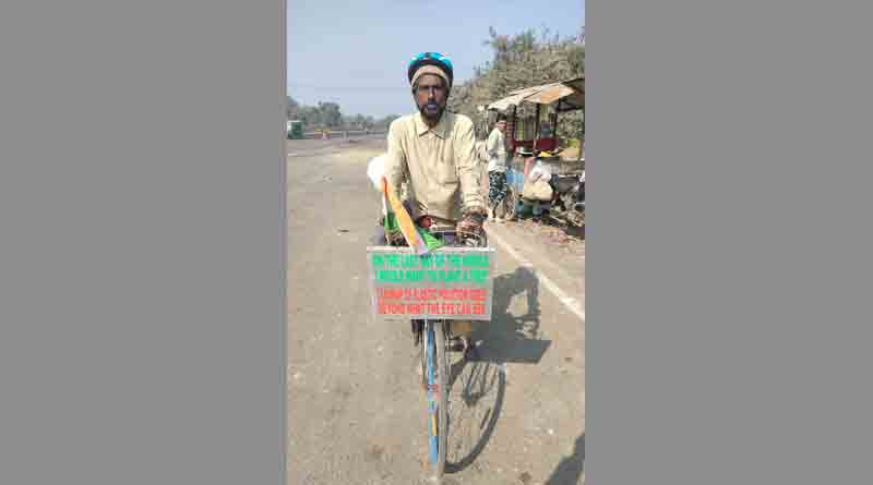 Bengali man travels to five states in cycle to create awareness about environment | Sangbad Pratidin