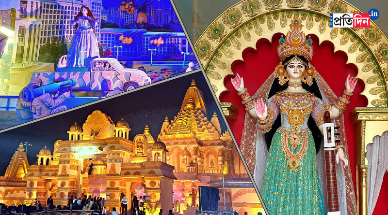 ইসকন মন্দির থেকে রাশিয়া-ইউক্রেন যুদ্ধ, সরস্বতী পুজোয় জেলায় জেলায় থিমের রমরমা