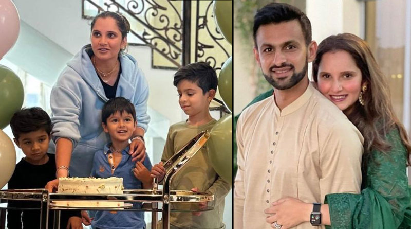 Sania Mirza Gets A Surprise Party By Shoaib Malik after returning home | Sangbad Pratidin
