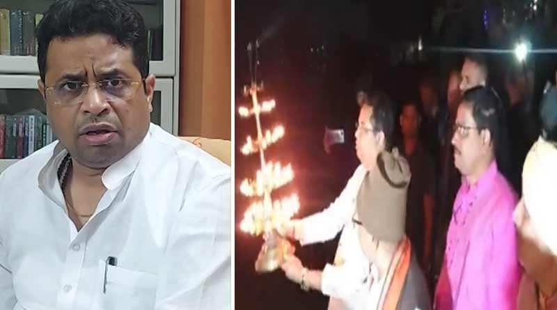 TMC alleges BJP MP Saumitra Khan disrepct religious beliefs of people । Sangbad Pratidin