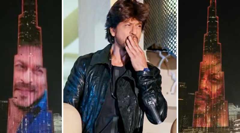 Shah Rukh Khan watched as the trailer of Pathaan played in Burj Khalifa । Sangbad Pratidin