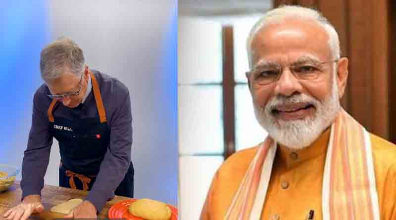 PM Modi's praises Bill Gates as he making roti