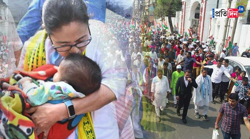 ত্রিপুরায় মানুষের ভিড়ে মমতা, রোড শো থেকেই দিলেন একাত্মতার বার্তা