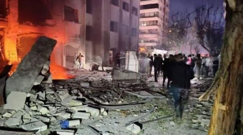 Israeli missile strikes residential building in Syria's Damascus। Sangbad Pratidin
