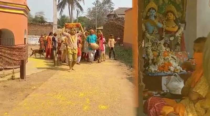 People of a village of Rayna celebrate Dol utsav in a different way | Sangbad Pratidin