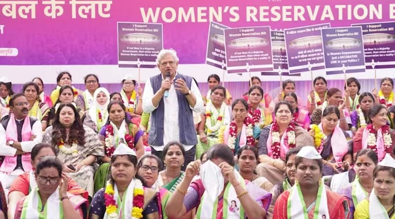 BRS leader Kavitha begins hunger strike, 12 parties to attend | Sangbad Pratidin