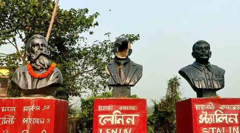 Statue of Lenin vandalized in Naxalbari | Sangbad Pratidin