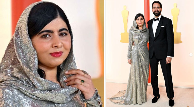 Malala Yousafzai debuts at the Oscars in silver sequin hooded gown | Sangbad Pratidin