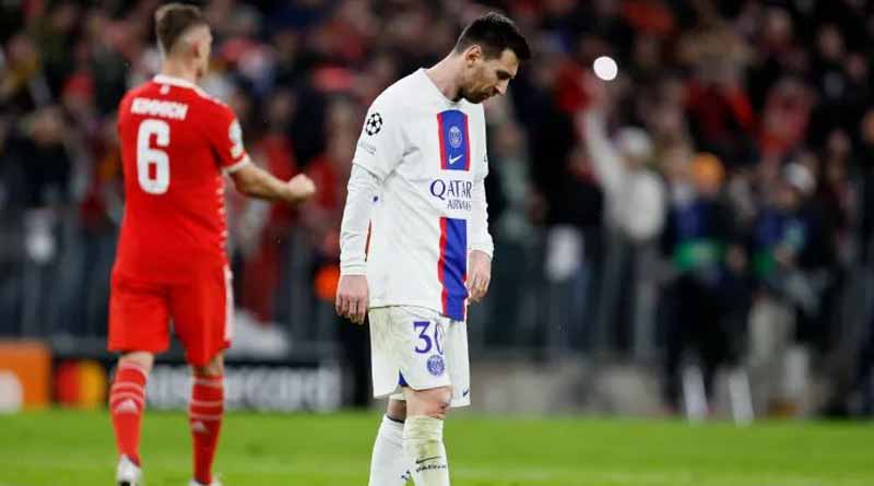Lionel Messi has been blamed for Paris Saint-Germain’s Champions League exit against Bayern Munich । Sangbad Pratidin