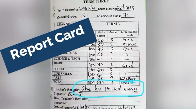 Teacher's Embarrassing Remark On Report Card Shocking the Internet | Sangbad Pratidin