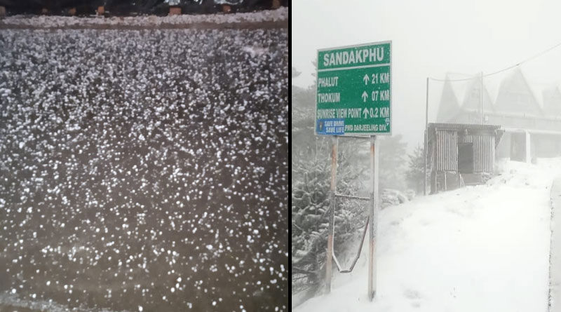 Hailstorm and Snowfall in various places of North Bengal । Sangbad Pratidin