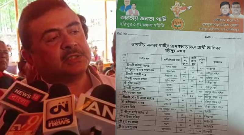 BJP announces Panchayat election candidates in Nandigram, sparks controversy  Sangbad Pratidin