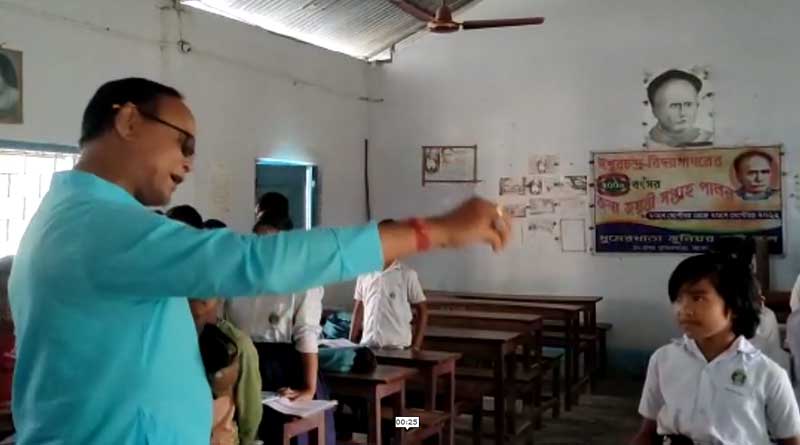 One teacher at school! TMC MLA took classes in the 'Didir Suraksha Kabach' programme in Cooch Behar | Sangbad Pratidin