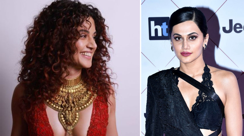 Taapsee Pannu trolled for wearing goddess Lakshmi necklace with 'revealing' dress| Sangbad Pratidin