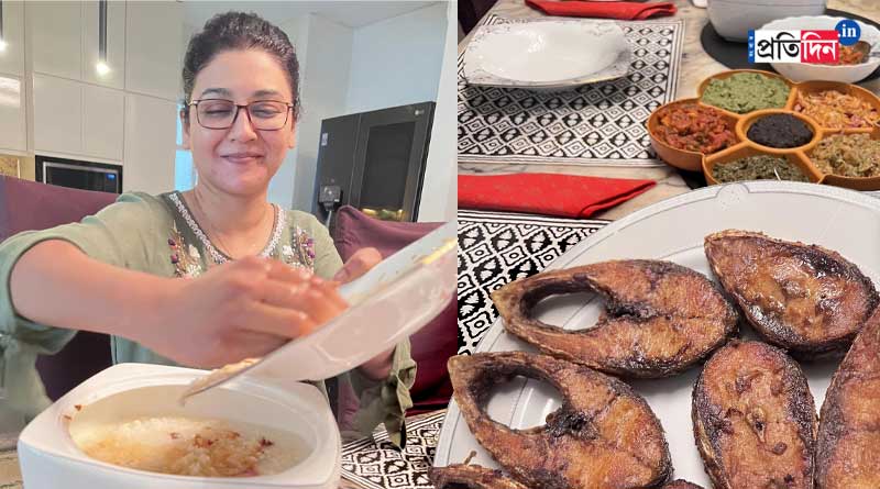 This is how Jaya Ahsan had delicious Panta bhat | Sangbad Pratidin