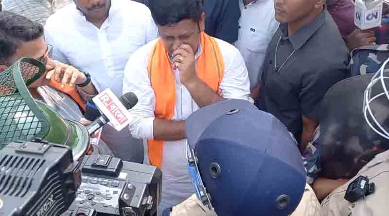 BJP leader Sukanta Majumdar stopped to enter Shrirampur | Sangbad Pratidin