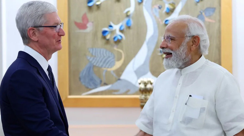 Apple CEO Tim Cook meets PM Narendra Modi, praises PM | Sangbad Pratidin