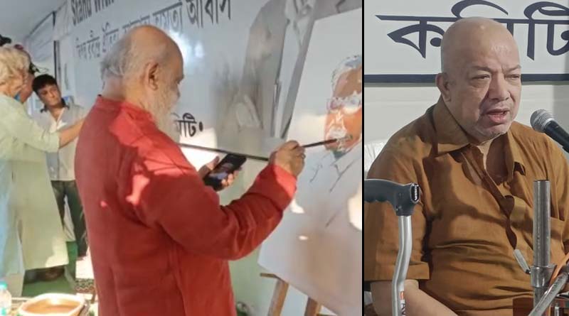 Cultural protest by intellectuals infront of Amartya Sen's house,Kabir Suman sings RabindraSangeet | Sangbad Pratidin
