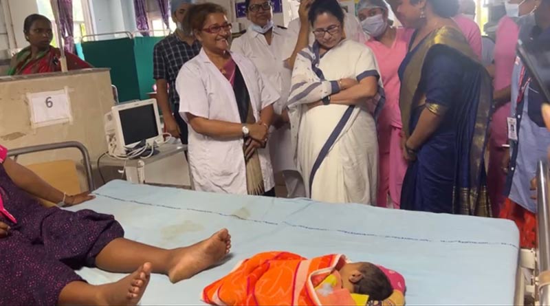 CM Mamata Banerjee visits Salbani hospital, names new born | Sangbad Pratidin