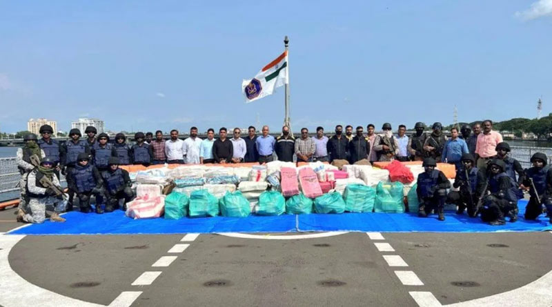 Drugs worth ₹ 12,000 crore seized from ship along Kerala coast। Sangbad Pratidin