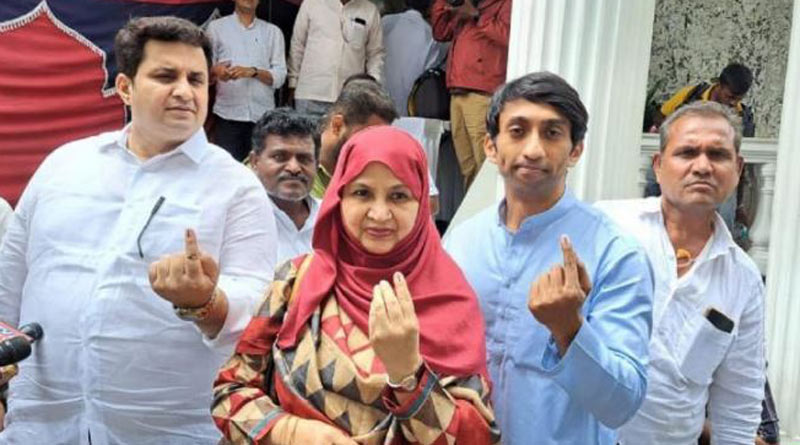 Congress MLA Kaneez Fatima who protested against hijab ban wins। Sangbad Pratidin