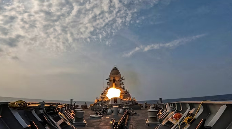 Now BrahMos supersonic missile firing from INS Mormugao hits 'bull's eye' | Sangbad Pratidin