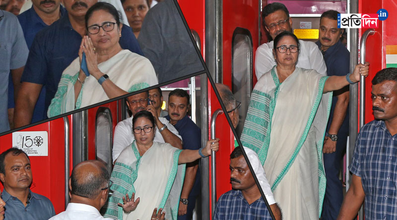কপ্টার নয়, ট্রেনে চেপে মালদহ সফরে মুখ্যমন্ত্রী, দেখুন ছবি