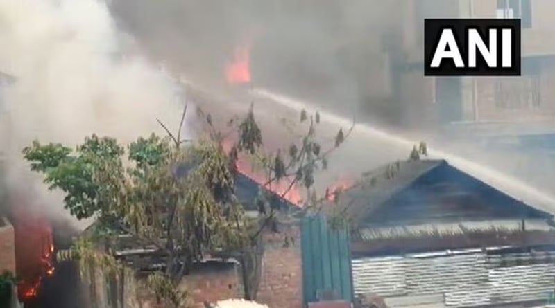 Man Shot and Homes Set On Fire In Fresh Manipur Violenc | Sangbad Pratidin