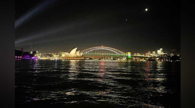 Sydney Harbour and Opera House light up in the colours of India's national flag | Sangbad Pratidin