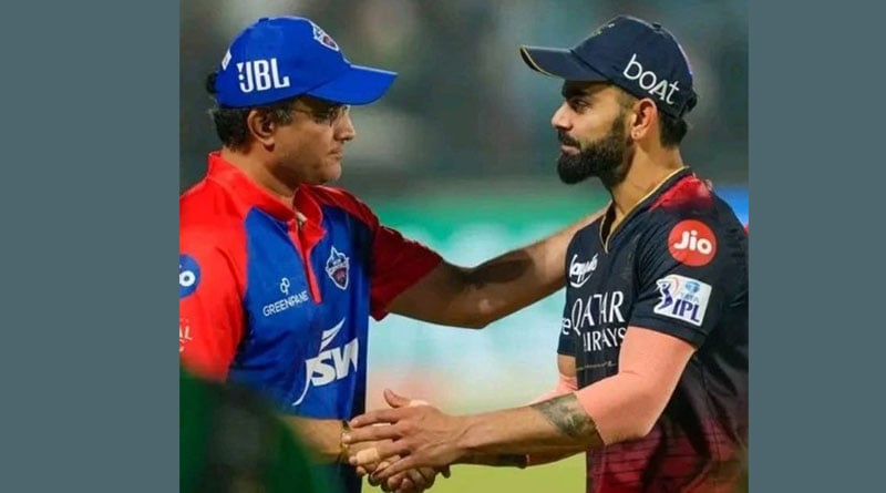 Virat Kohli and Sourav Ganguly shook hands after the DC-RCB game | Sangbad Pratidin