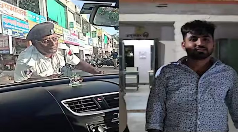 Student carries traffic cop on car bonnet for 500 metres, arrested | Sangbad Pratidin