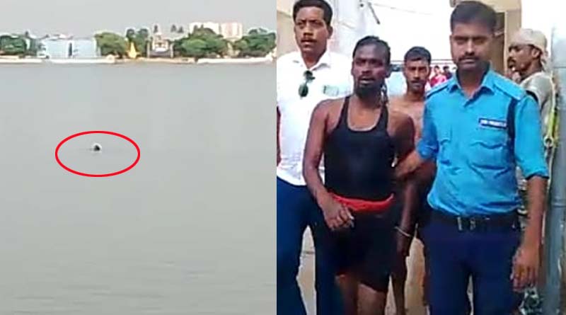 Thief jumps into River Ganga near Bally after fleeing away from the police station | Sangbad Pratidin