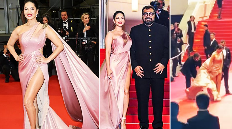 Anurag Kashyap fixes Sunny Leone's dress at Cannes, chats with Vikramaditya Motwane | Sangbad Pratidin