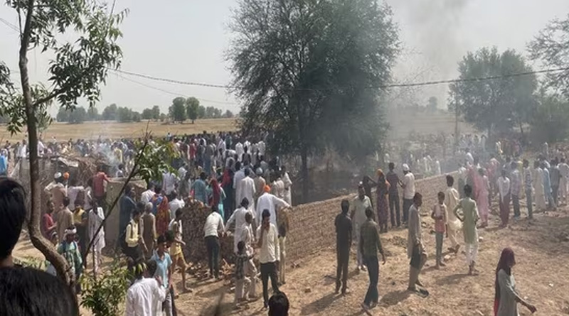 MiG-21 crashed in rooftop, kills 3 in Rajasthan | Sangbad Pratidin